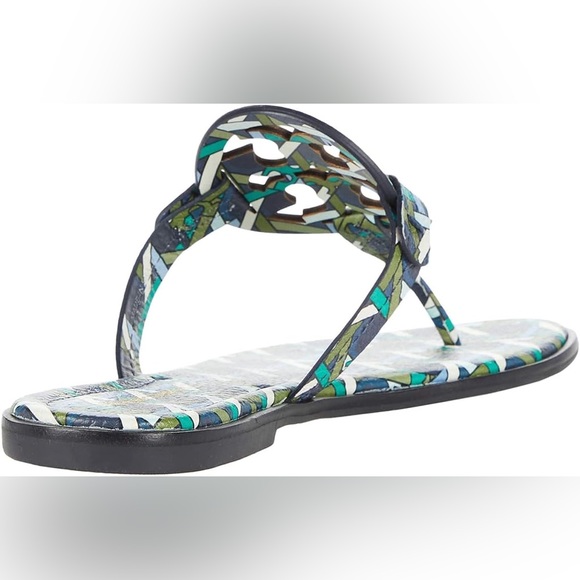 NWT Tory Burch Miller Printed Leather Tumbled Welt Sandals, Dust Bag and Box - Picture 5 of 12
